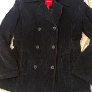 Gloria Vanderbilt black corduroy coat